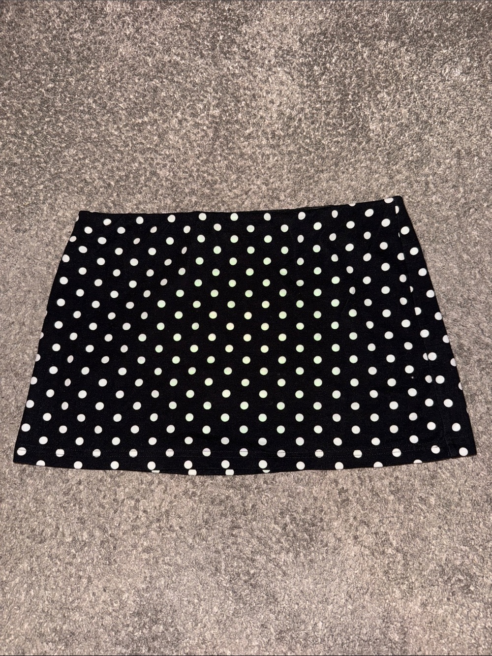 Polka Dot Black Mini Skirt - Women's Polka Print Mini